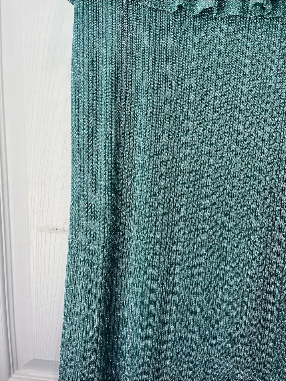 Zara Seafoam Green Ruffle Midi Dress - Picture 6 of 6